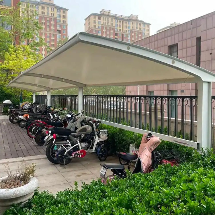 木垒哈萨克膜结构电动车棚